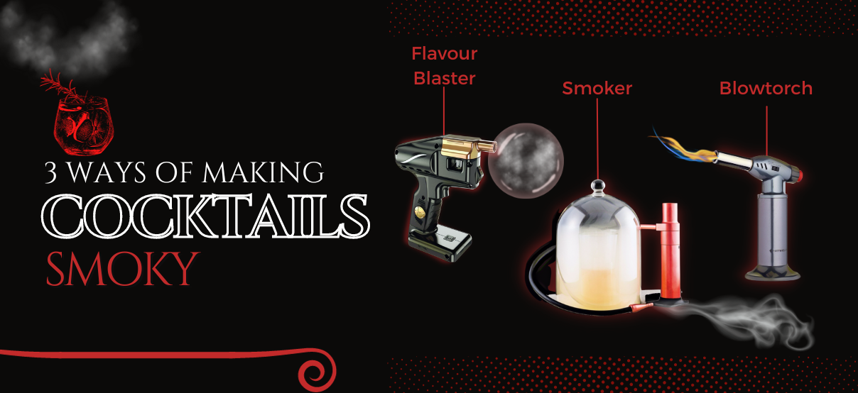 3 ways of making cocktails smoky