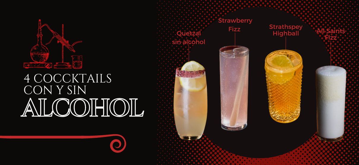 4 cocktails con y sin alcohol Sanz Cocktails